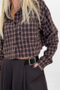 camicia crop flanellata sarah